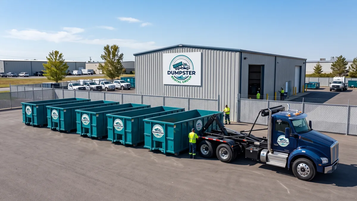 Long Beach Dumpster Rental Group roll-off dumpster fleet serving Paramount, CA